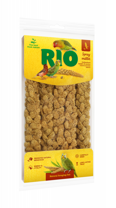 Rio 0,1кг Сенегальское просо в колосьях лакомство для всех видов птиц