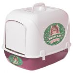 Туалет Сибирская кошка Альбус 50*38*40см закрытый коралловый Туалет Сибирская кошка Альбус 50*38*40см закрытый коралловый