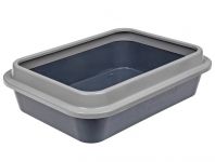 Туалет (Сибирская кошка) глубокий с бортиком (37*27,5*10) графит Туалет (Сибирская кошка) глубокий с бортиком (37*27,5*10) графит