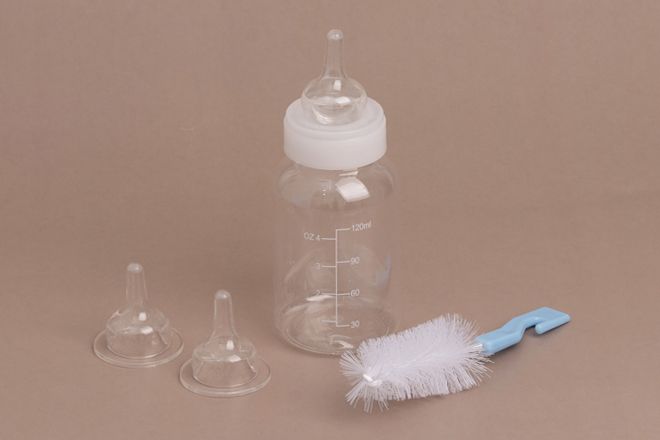 Набор Wogy для вскармливания животных 4пр: бутылочка 120мл, соска 2шт, ершик