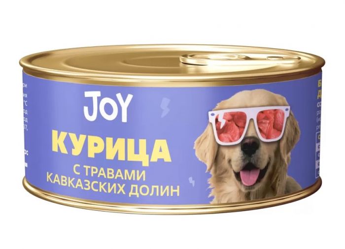 Joy 0,1кг цыплёнок беззерновой влажный для взрослых собак мелких пород (811931)