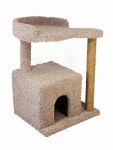 Домик (Меридиан) когтеточка Квадратный двухэтажный фигурная полка, джут, ковр.(51*42*70) песок для кошек Домик (Меридиан) когтеточка Квадратный двухэтажный фигурная полка, джут, ковр.(51*42*70) песок для кошек