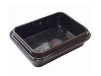 Туалет (Сибирская кошка) премиум с бортиком для кошек, черный Туалет (Сибирская кошка) премиум с бортиком для кошек, черный