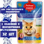 Родные корма 0,085кг с индейкой и желудочками кусочки в желе по-славянски для кошек (044280) Родные корма 0,085кг с индейкой и желудочками кусочки в желе по-славянски для кошек (044280)