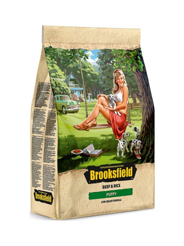 Brooksfield Puppy 0,8кг говядина/рис сухой для щенков (354325) NEW