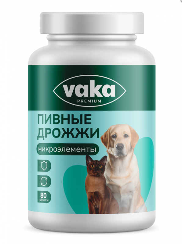 Вака дрожжи пивные 80таб с микроэлементами New