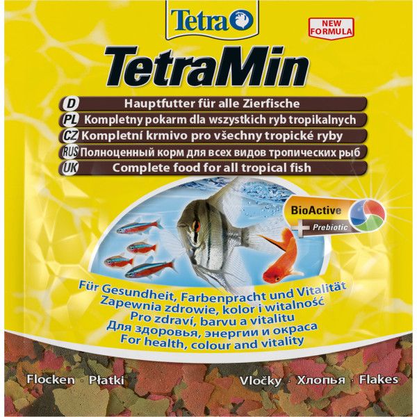 Tetra Min Flakes Sachet 0,012кг корм хлопья для рыб (пакет)