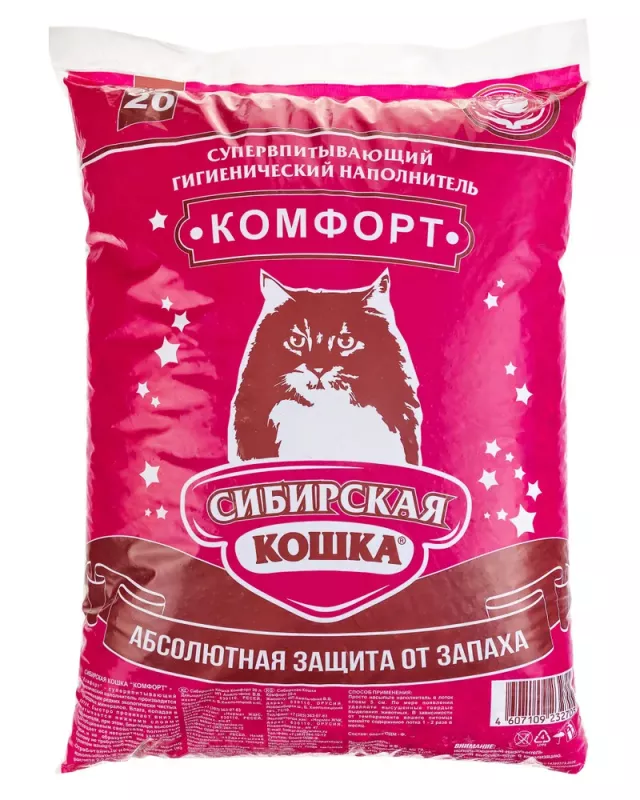 Наполнитель (Сибирская кошка) 20л Комфорт впитывающий