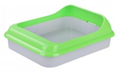 Туалет (Zoo Plast) Барсик с бортом, зеленый (45,5*35,5*16см) Туалет (Zoo Plast) Барсик с бортом, зеленый (45,5*35,5*16см)