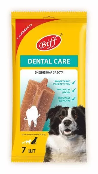 Biff 0,27кг Dental Care жевательный снек с говядиной для собак крупных пород