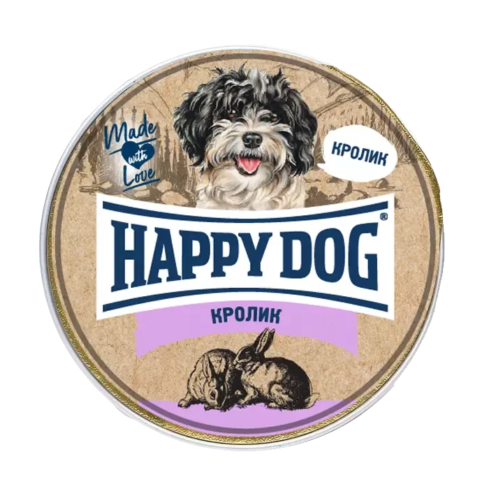 Happy Dog Natur Line 0,125кг кролик паштет для собак (741176)