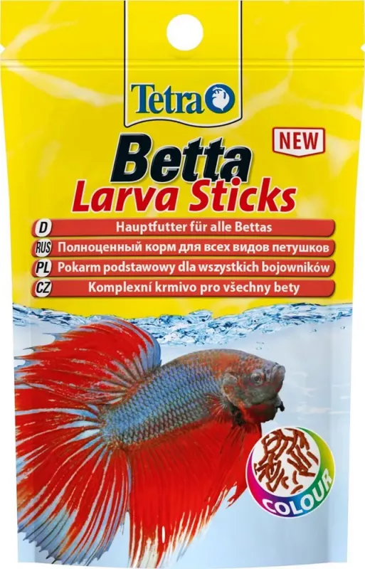 Tetra Betta Larva Sticks 0,005кг корм гранулы для тропических бойцовых рыб