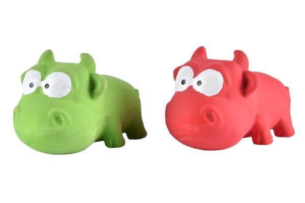 Игрушка Wogy пищалка Бычок 6.3х8.7х3см латекс, микс для собак