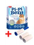 Pi-Pi-Bent 5кг DeLuxe Clean cotton комкующийся, наполнитель для кошек  (упаковка 4шт) + подарок