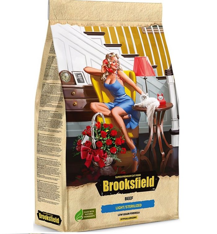 Brooksfield Adult Cat Light Sterilized Beef 2кг говядина/рис для стерилизованных кошек с избыточным весом (354714)