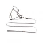 Шлейка+поводок (PerseiLine) быстросъемная для кошек и маленьких собак, нейлон серый