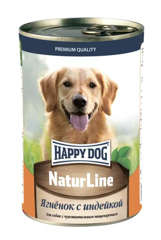 Happy Dog Natur Line 0,410кг ягненок, индейка консервы для собак (741060)