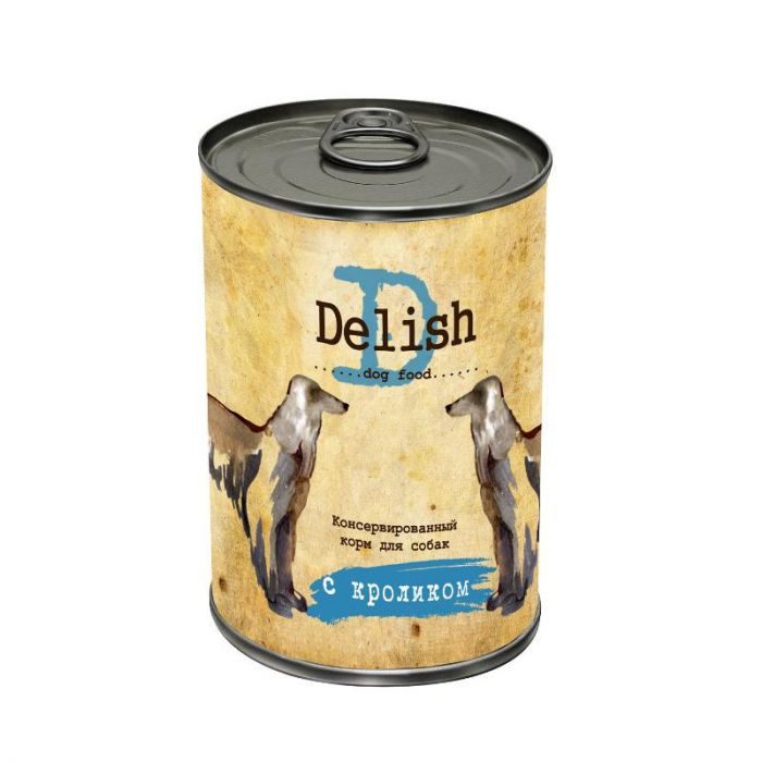 Delish 0,4кг кролик консервы для собак