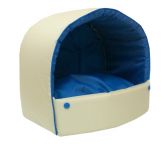 Лежанка (Зооэкспресс) дом эстрада Oxford №2 двухсторонняя 42*36*36 см бежевый/серый