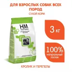 Наша Марка 3кг кролик+перепел сухой корм для взрослых собак