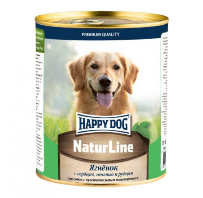 Happy Dog Natur Line 0,97кг ягненок, сердце, печень, рубец консервы для собак (740995)