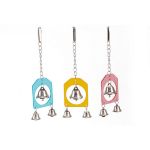 Игрушка для птиц (Wogy) Колокольчик на цепочке с колокольчиками 6.5х5см, l=19см