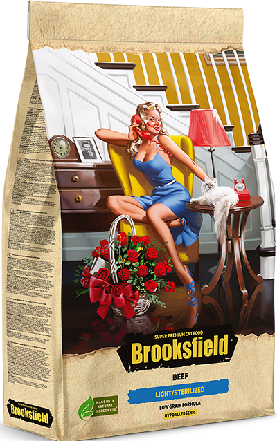 Brooksfield Adult Cat Light Sterilized Beef 6кг говядина/рис (для стерилизованных с избыточным весом) для кошек (354738)