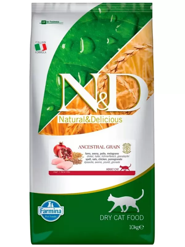 Farmina (Фармина) N&D Low Grain Cat 10кг низкозерновой курица и гранат  сухой для кошек (4038)