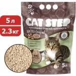 Наполнитель (Cat Step) Wood Original 5л (2,30кг) растительный комкующийся для кошек