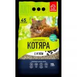 Котяра 8кг/19л комкующийся наполнитель с активированным углем (п/э) для кошек