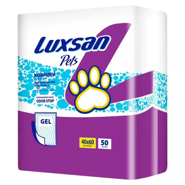 Пеленки (Luxsan) Коврик GEL для животных 40х60 50 шт/уп