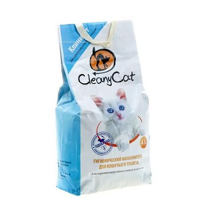 Наполнитель (CleanyCat) 4,5л (2,7кг) минеральный впитывающий для котят и короткошерстных кошек