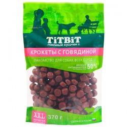 TiTBiT 0,37кг крокеты с говядиной для собак всех пород XXL
