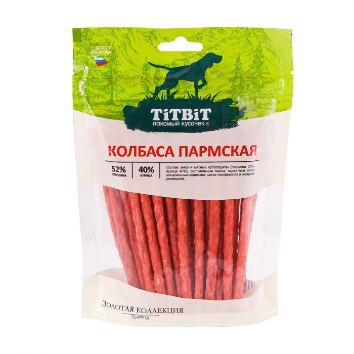 TiTBiT 0,015кг Золотая коллекция колбаса Пармская для собак