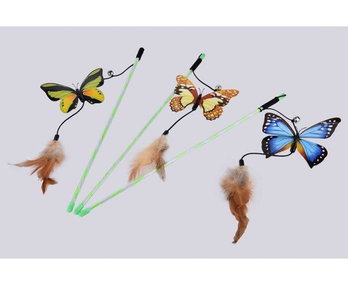 Дразнилка (Чудодом) Бабочка с колокольчиком для кошек l=40см