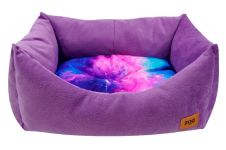 Лежанка (ЗЭ) пухлик Космос мебельная ткань №3 сиреневая, 55*40*23 см