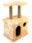 Домик (Меридиан) Квадратный с фигурной полкой, джут (45*35*70) цветы для кошек Домик (Меридиан) Квадратный с фигурной полкой, джут (45*35*70) цветы для кошек