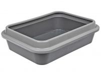 Туалет (Сибирская кошка) глубокий с бортиком (37*27,5*10) телегрей Туалет (Сибирская кошка) глубокий с бортиком (37*27,5*10) телегрей