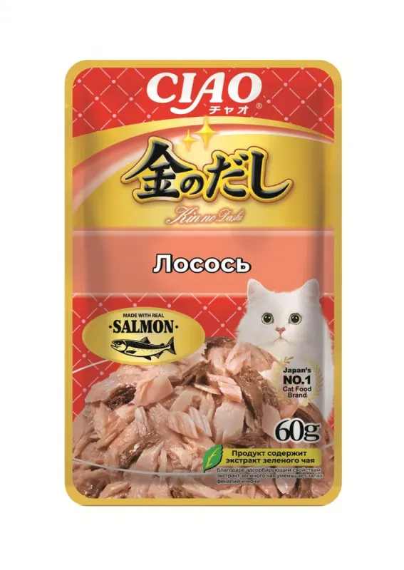 INABA CIAO Kinnodashi 0,06кг Лосось пауч для кошек
