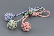 Игрушка (Nunbell) Мяч плетеный с ручкой для собак, 38х5.5см