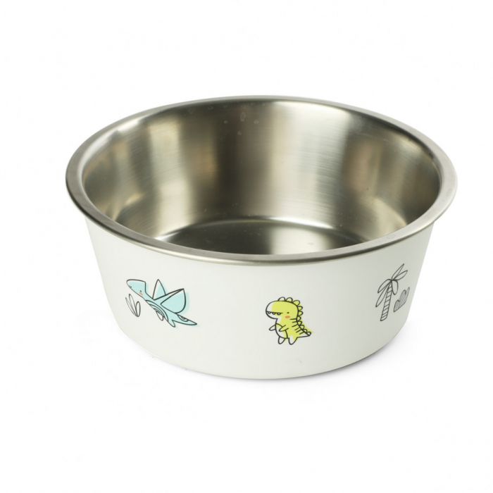Миска (Triol) металл. на резинке 'Динозаврики', 0,35л