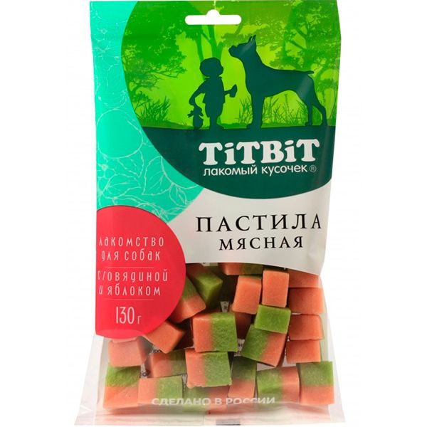 TiTBiT 0,13кг пастила мясная с говядиной и яблоком для собак
