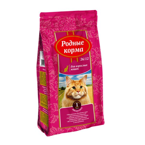 Родные корма 0,409кг (1 фунт) Мясное рагу сухой для кошек (537604)