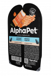 AlphaPet Superpremium (АльфаПет) 0,080кг паштет с лососем для кошек (659849) NEW