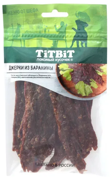TitBit 0,07кг Меню от Шефа джерки мясные из баранины