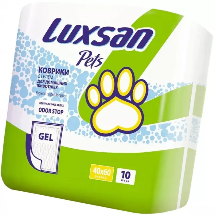 Пеленки (Luxsan) Коврики Premium GEL для животных 40х60 10шт/уп