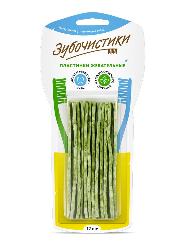 Зубочистики 0,072кг Пластинки (12шт) жевательные (76050281)