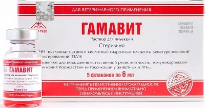 Гамавит 6мл х 5 витаминный иммуномодулятор (упаковка) (ЛИЦЕНЗИЯ)