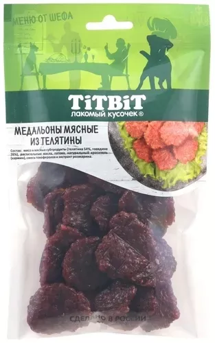 TiTBiT 0,08кг Меню от Шефа медальоны мясные из телятины