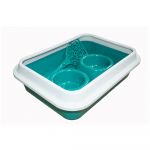 Набор (Сибирская кошка) Питомец туалет  с бортиком + миска двойная + совок